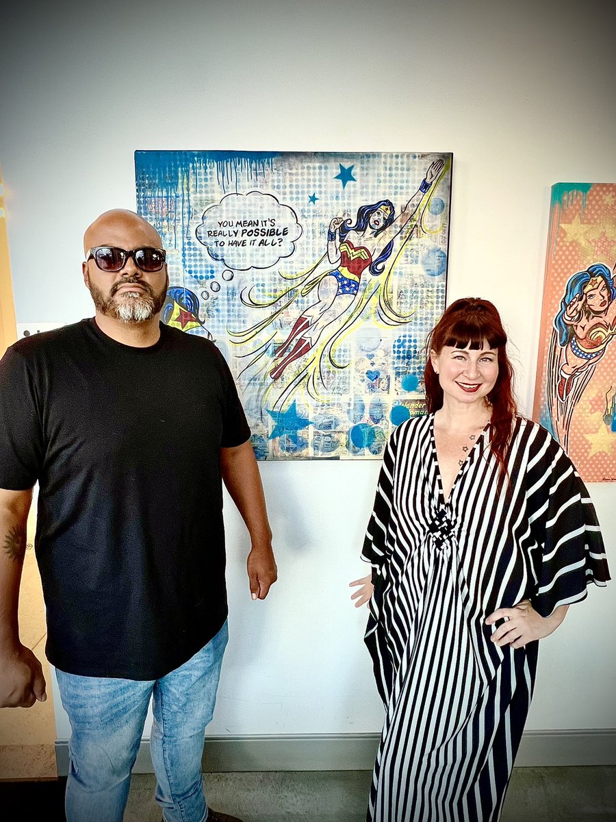 Nice snag by Macias, who picked up “Possibilities” by Robin Slonina (<a href="/RobinSlonina/">Robin Slonina</a>), one of our featured artists for the month. #wonderwoman