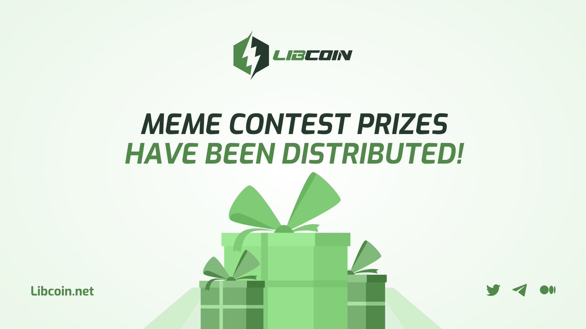 The Meme Contest prizes have been distributed 🙌

Congratulations to the winners and thanks to all the participants once again 🏆

Keep us supporting 💪

<a href="/linkgard12/">ngu phan tan</a> <a href="/davvzq/">Dav</a> <a href="/VINITSH50269612/">VINIT SHARMA</a> <a href="/CryptoAndChai/">CryptoAndChai</a> <a href="/BuddeVijay/">vijay521001 || ❤️ Memecoin</a>

$LIB
#Libcoin #MemeContest #CryptoGiveaway #GreenEnergy