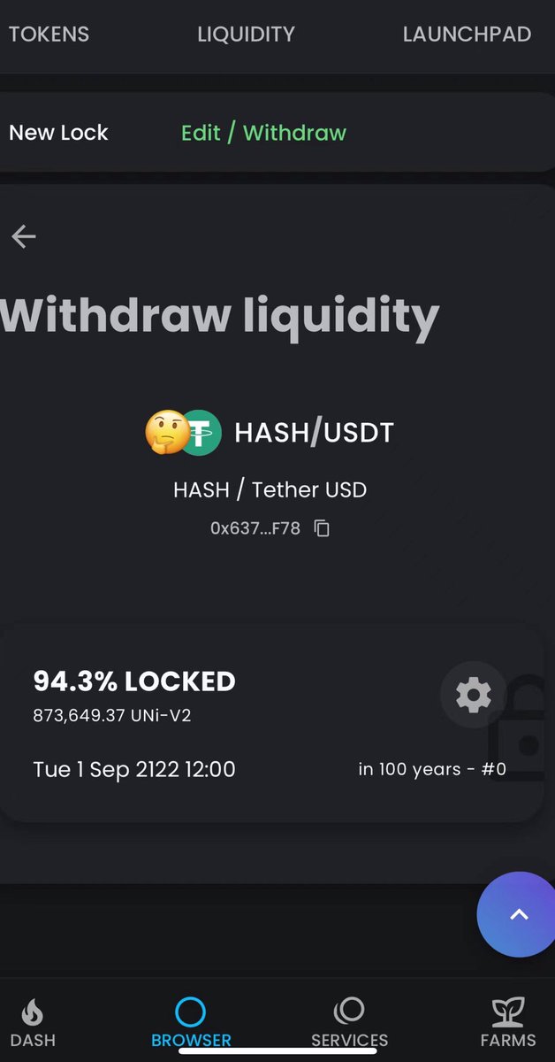 ✨HASH pool has been locked for 100 years👍👍👍

✨watch link👇👇👇

app.unicrypt.network/amm/pancake-v2…
