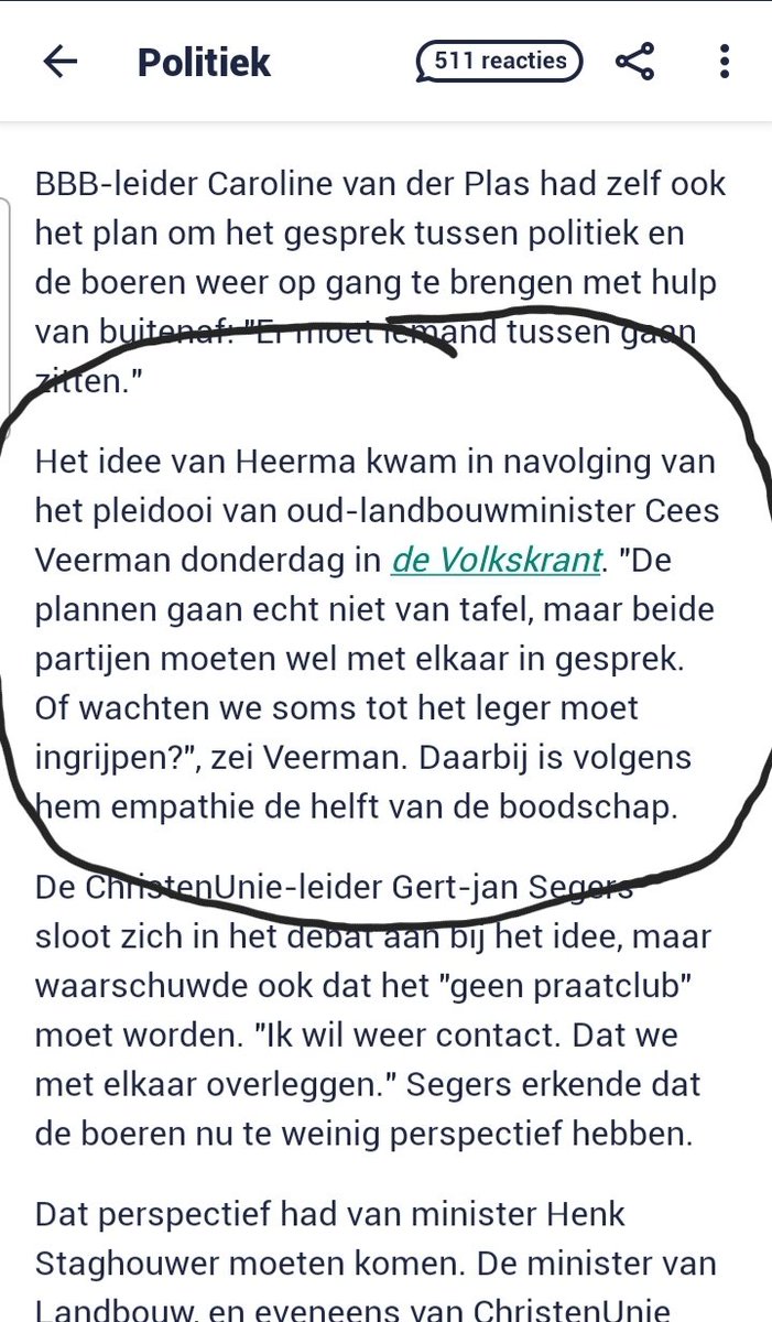We passen de plannen niet aan maar gaan gewoon doen of we het heel zielig vinden voor de boeren. Vrije vertaling van het verhaal van Cees Veerman. Oppassen voor deze man.