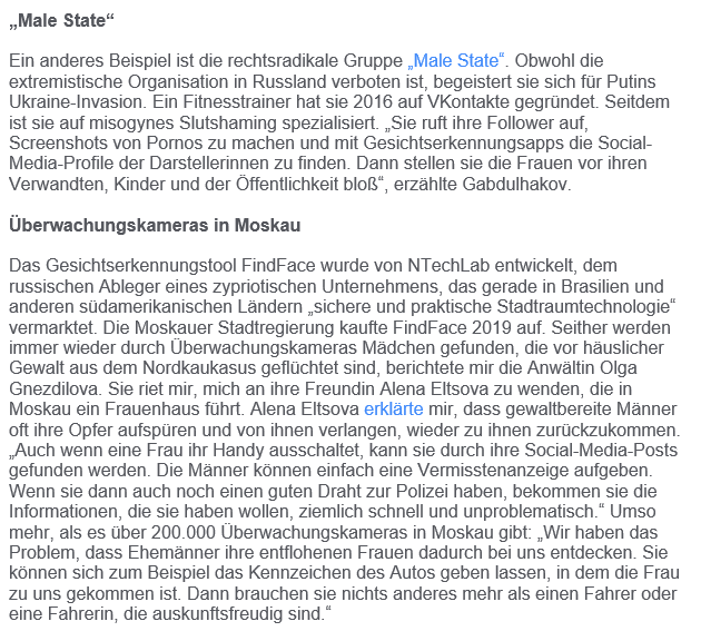 eule_anja's tweet photo. 1/ #Gesichtserkennung ist in #Diktaturen ein Teil der #Repression.
Im #Newsletter v. @algorithmwatch wird klar, neben staatlichen Stellen, die diese #Überwachung nutzen, gibt es auch nichtstaatl. Gruppen, die z.B. #FindFace v. @NtechLab als #Drohmittel & zur #Denunziation nutzen https://t.co/6FY7l3NMdU