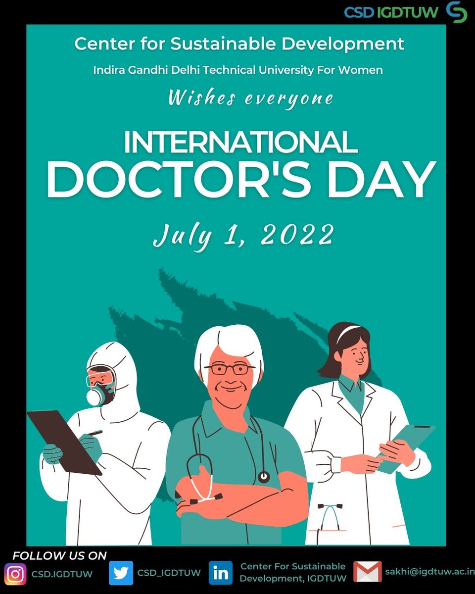 A doctor is bestowed with the eye to see and treat weakness in mankind. He is the one who can
give us hope when we are in doom. This Doctor's Day let's remember our frontline warriors and
their tireless contribution amidst the pandemic.
Happy Doctors' Day!