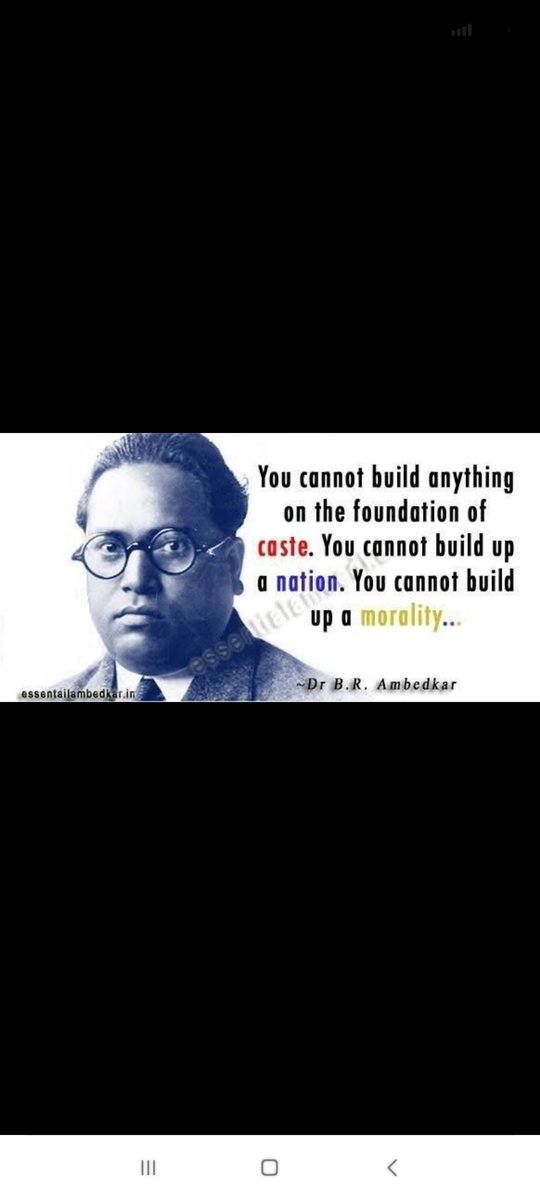 himkar_thakur's tweet photo. "Ensuing casteism is one of the greatest sin where any human can do to mankind. "
These are the words which are spoken by one of the greatest personality of our country. Till now after the independence there is no action taken by anyone. 
Is they are wrong? https://t.co/SwND8APUGr