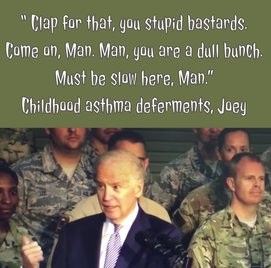 OurAZFamily's tweet photo. Biden wants to talk about “Happy Things.” how cute. Sorry to say there’s less to be happy about every day @joebiden is @potus. Joey’s cognitive decline obvious. @POTUS45 took a cognitive test. Joe refuses & @DrBiden knows why… #ElderAbuseBidenlegacy #Neuropsychology #DemDisaster https://t.co/rIC8X0BeDX