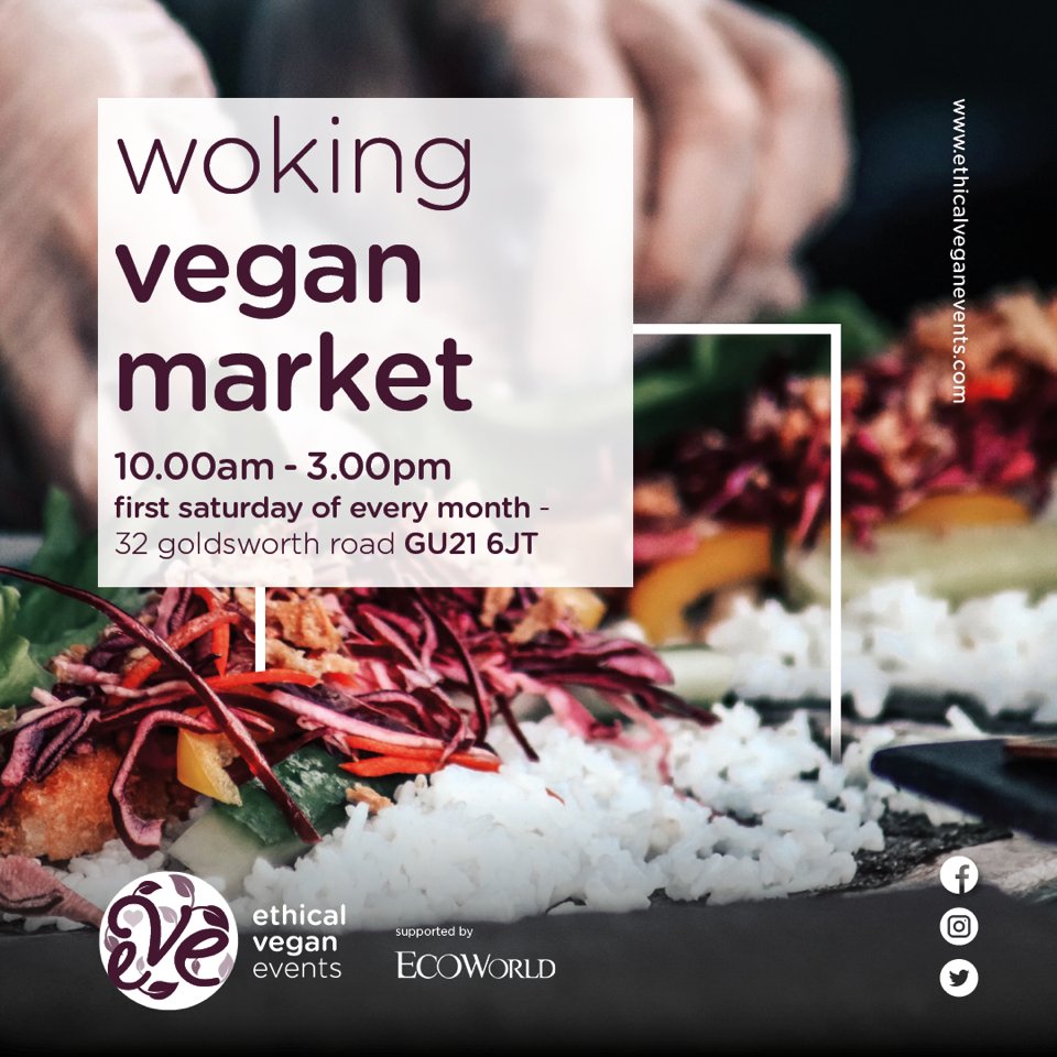 will we see you in woking tomorrow?

we'll be back along goldsworth road for more wonderful vegan food, drink, crafts and lifestyle products from our local small businesses!

join us from 10am until 3pm to explore all the delights that will be on offer.

ethicalveganevents.co.uk/market-info