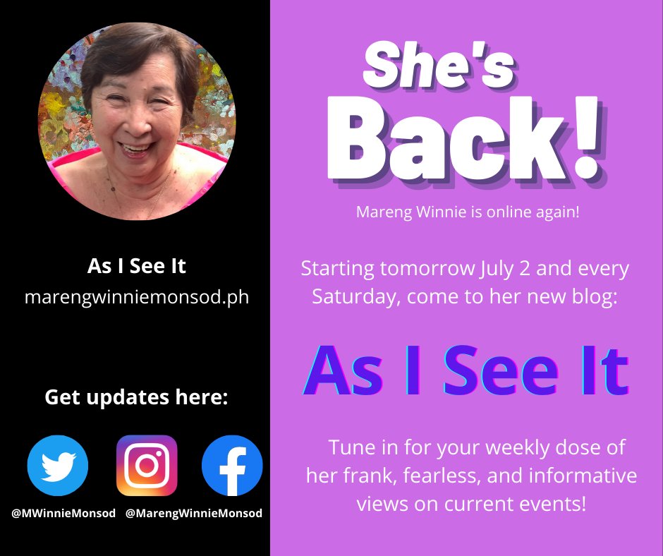 MWinnieMonsod's tweet image. She's online and she has links:
Here are the links to the website:
marengwinniemonsod.ph
And here are the social media links

facebook.com/marengwinniemo…
instagram.com/marengwinniemo…
