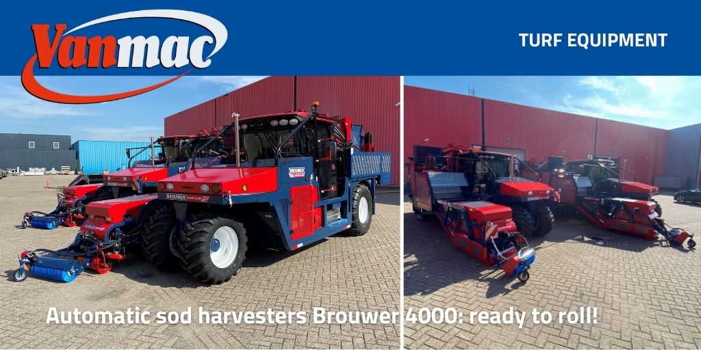 vanmacltd1's tweet photo. Ready for transport to UK. There, these two impressive Brouwer 4000 automatic sod harvesters are going to produce pallet after pallet of beautiful rolls of turf.
Know more? 👉 https://t.co/7btuwy8YRX
#TurfProduction #turf #grass #vanmacltd #sodharvester https://t.co/WVELRna8l4