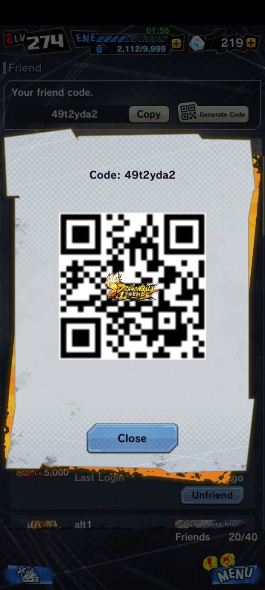 ynkjud's tweet photo. @JolteonCo @DBZoom_YT This is my code and friend code my name is FelixExe https://t.co/MVr92zmd7J
