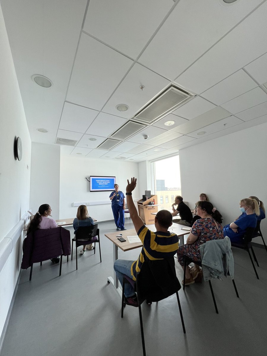 First thrombolysis training held today for our stroke  ward nurses 🧠👍👏
Thank you <a href="/Sbarr35Sarah/">Sarah Barr</a> 
<a href="/NbTstroke/">NBTstroke</a> <a href="/NmskNbt/">NMSK at North Bristol Trust</a> <a href="/StrokeWorkforce/">One Stroke Workforce</a>
<a href="/JPPNeuroStroke/">Justin Pearson</a> 
<a href="/nidadigma/">Nida Digma</a> <a href="/TanyaMa93884937/">Tanya Matthews</a> @IlaganYap
