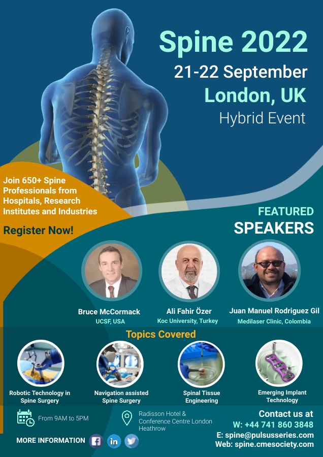 congress_spine's tweet photo. Learn from the best❗
Gather with leaders in #SpineEndoscopy and #SpineBiomechanics, industry, and technology to investigate current state-of-the-art concepts and advancements in the field of #SpineCare.
To present at #Spine2022 submit your abstract online https://t.co/tR6Xj2RWZF https://t.co/mDAO2dihvn