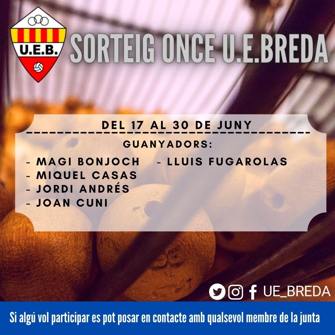 💰 Els guanyadors del Sorteig de l’ONCE dels dies 17 al 30 de juny 💰