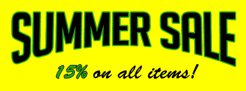 Summer Sale 2022 - this weekend 15% sale on all our items buyreggae.com