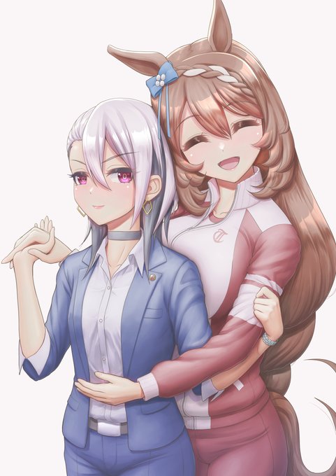 奈瀬文乃トレーナーとスーパークリーク♡
#ウマ娘 