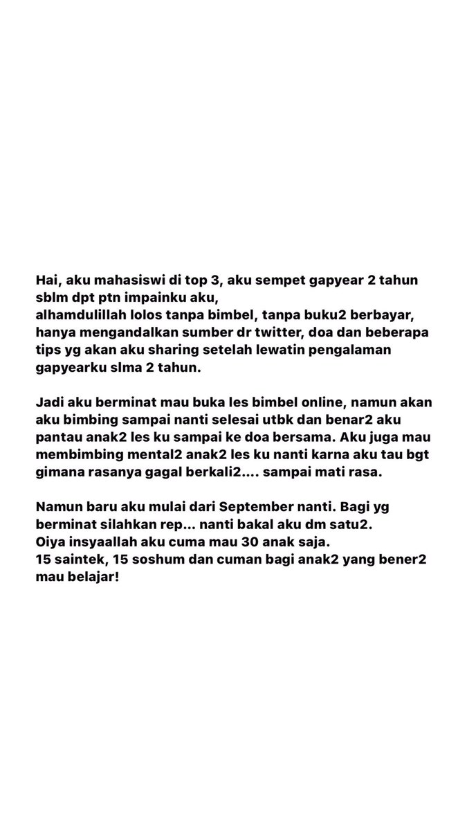study! ada yang mau? rep aja yaa nnti aku dm, aku juga ada di komen yaaa