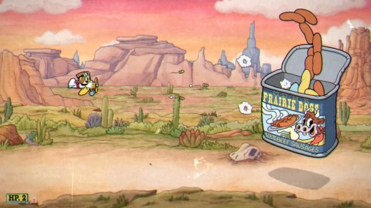 BrandFictive's tweet photo. MDHR Prairie Dogs (100% Beef Sausages) canned meat
Cuphead: The Delicious Last Course XPLAT (2022) https://t.co/H1EGWyQXAl