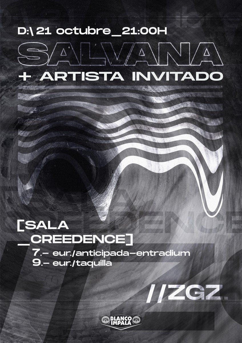 Más conciertos: el viernes 21 de octubre también estaremos tocando en la sala Creedence de Zaragoza. Entradas ya a la venta vía @entradium: entradium.com/events/salvana…