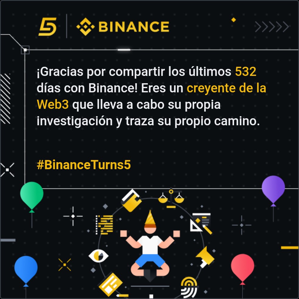 camargo_1305's tweet photo. #BinanceTurns5 @binance @BinanceES 🎉🎉🎉 https://t.co/o59DnR6uHD