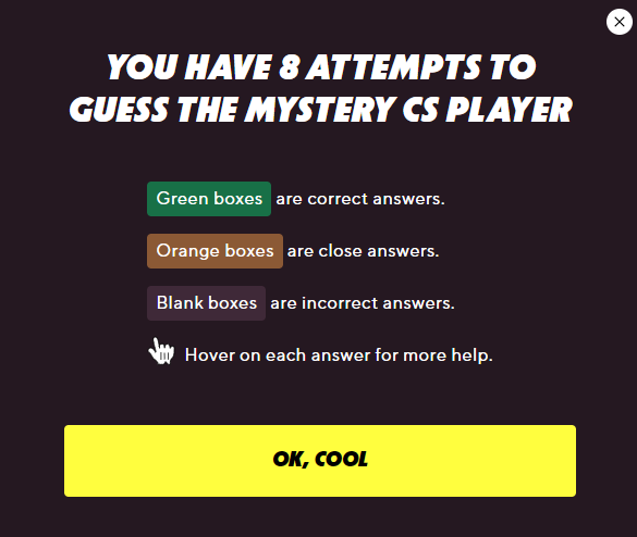BLASTPremier's tweet photo. Wordle was fun, but Counter-Strikle is funnier - trust me.

It's the new game mode where you have to guess the pro players with only limited tries. Can you beat it? 👀

https://t.co/nHXkqnmxCX https://t.co/n2Q2BLo6CM