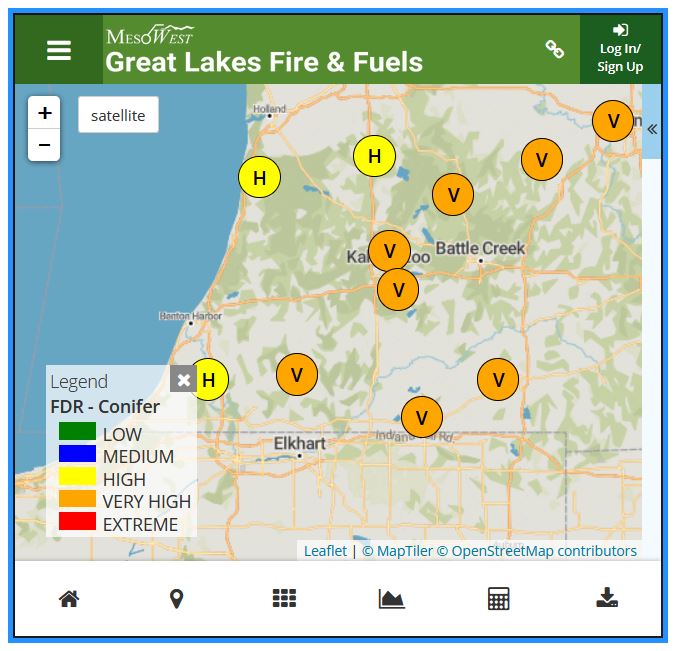 KCCDA911's tweet image. Our dry spell continues, but hopefully Kalamazoo County will see rain today. We are in the “very high” category regarding fire danger levels. Please be aware of this while planning your holiday weekend celebrations. 

fs.usda.gov/detail/hmnf/co…... 

#FireConditions #Fireworks #Dry