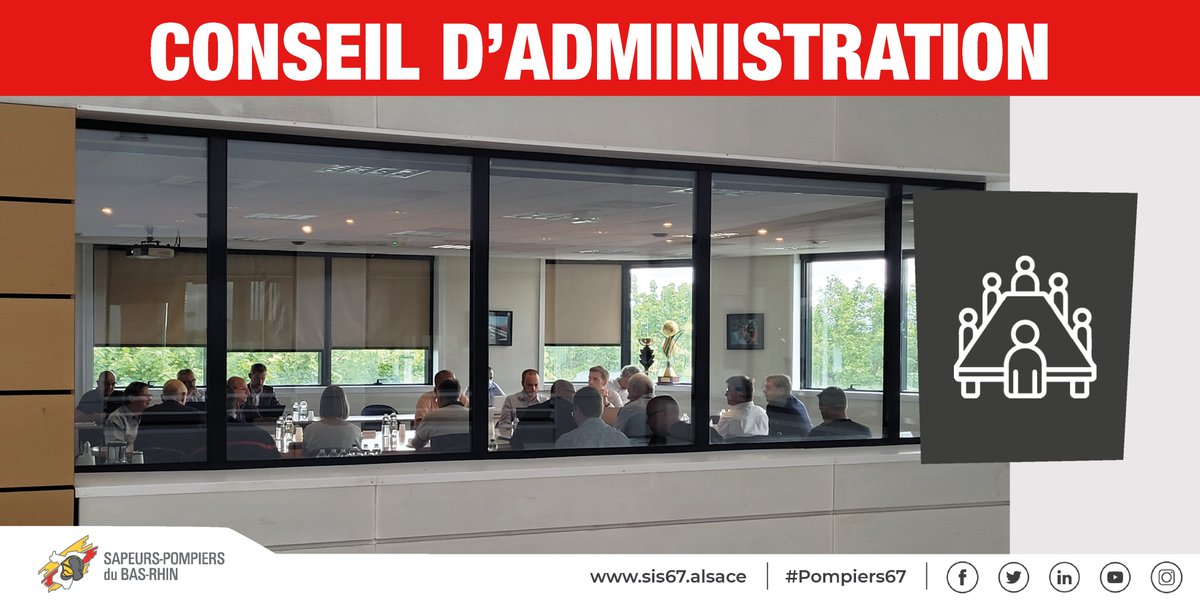sdis67's tweet photo. [#Instances] Ce matin, réunion du conseil d’administration présidée par @F_Bierry #PCASIS67, en présence du Contrôleur général R. Cellier, directeur du #SIS67. À l’ordre du jour notamment : l'organisation du #SIS67 et la construction d’un nouveau CIS à #Sélestat https://t.co/H5LnvrWXjp