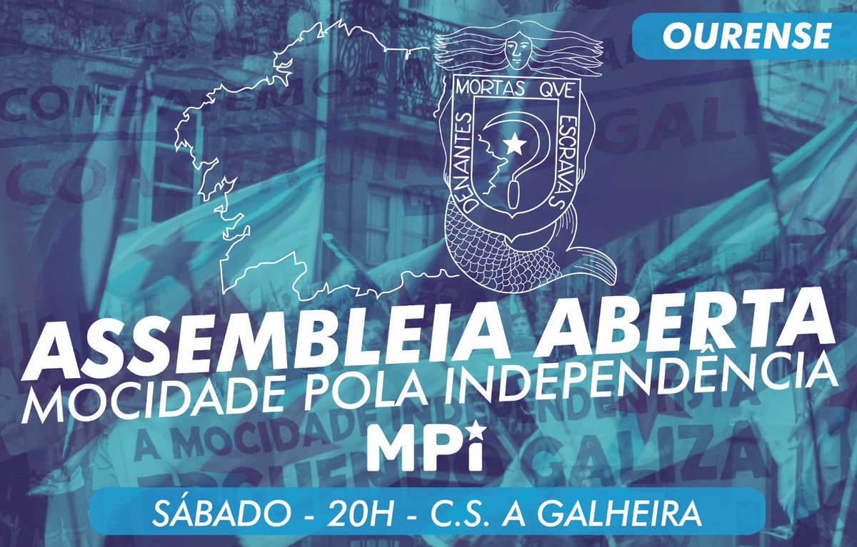 Mais umha nova assembleia da mocidade independentista de Ourense com o objetivo de seguir a construir as ferramentas que nos permitam superar este sistema irracional.

➡️Aguardámos-te na <a href="/AGalleira/">A Galleira</a> o sábado às 20h!

#Euvou24x
