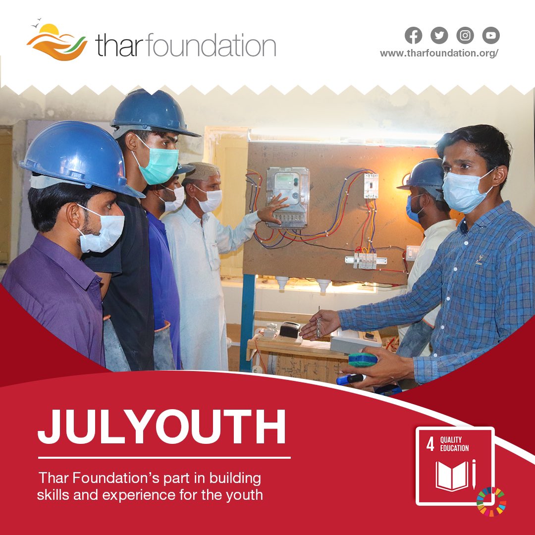 TharFoundation's tweet photo. One of the Thar Foundation’s core values is increased quality education and skills development for young people in Thar.
#TharFoundation #SkillsAndDevelopment #WorldYouthSkillsDay #JULYOUTH https://t.co/dKSAmXBQtB