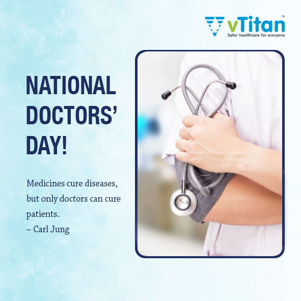 vTitan_Corp's tweet photo. Thank you for the selfless service towards humanity. A big salute and thanks to all the doctors. We wish them a #HappyDoctorsDay2022 #vTitan #WirelessDripMonitor #SyringeInfusionPump https://t.co/t5ivPOBchx
