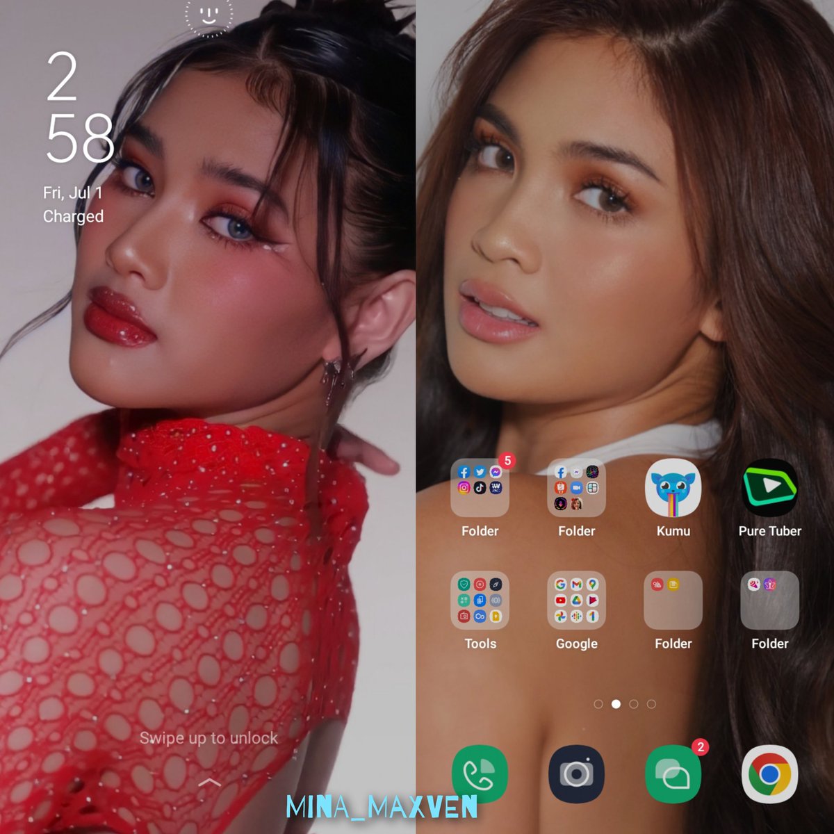 supermina_JZH25's tweet photo. My HomeScreen - @hperalejo πππππππππ₯°π₯
My LockScreen - @maxinetrinidad_ π€π€π€π€πππππππ₯°π₯
My two girlsπ₯°iloveyou bothππ€π
You both my Happy Pill πππ
#MaxVen ko.
#HeavenPeralejo #MaxineTrinidad https://t.co/M0JFAjXLtz