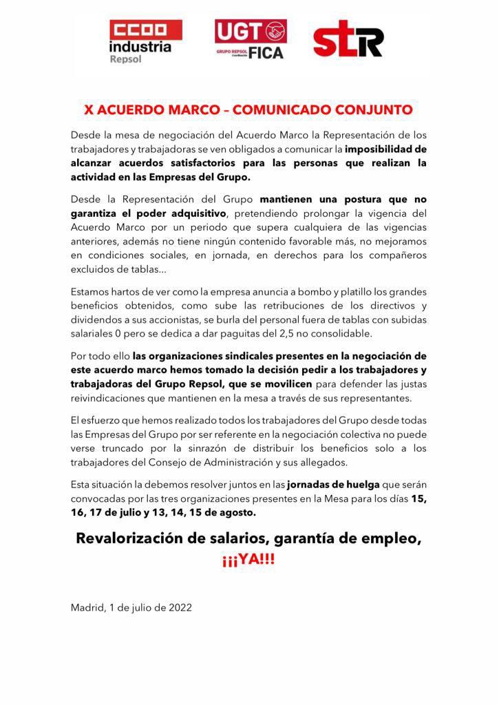 CCOO Grupo Repsol tweet media