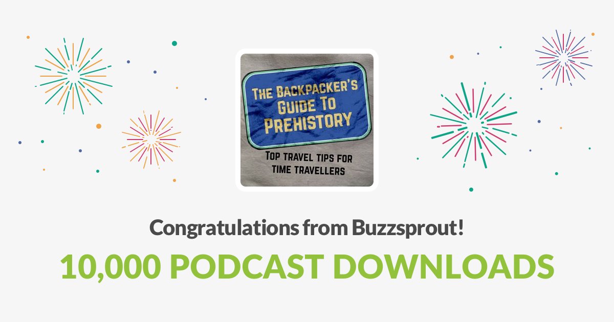 PrehistoryGuide's tweet image. Thank you everyone for a mammoth 10,000 #podcast downloads! 🦣🎙️🦖