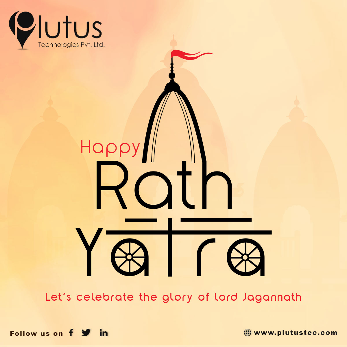 PlutusTech's tweet photo. May Jagannath Rath Yatra brings peace and tranquillity to your life
Jay Jagannath
Plutus Technologies Pvt. Ltd. - Web & Mobile App Development Company
https://t.co/e13ovaOkpx
#rathyatra #jagannath #jayjagannath #festival #indianfestival #jagannathpuri #lordjagannath #PlutusTec https://t.co/GIAOqbmVFJ