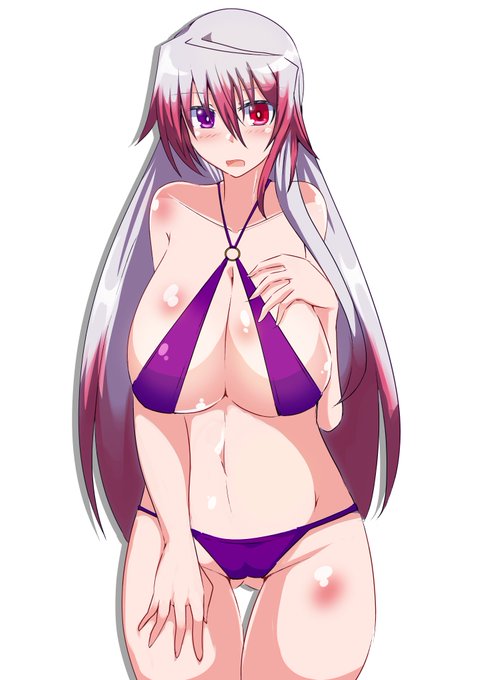 めっちゃ暑かったのでウチノコ水着を描いたらくがきです 