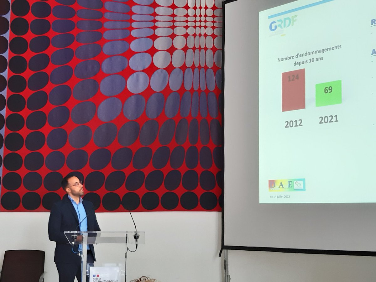 Diminuer de 45% les dommages ouvrages en 10 ans : c'est la belle réussite du décret anti endommagement dont nous fêtons l'anniversaire aujourd'hui à préfecture des Hauts-de-Seine.