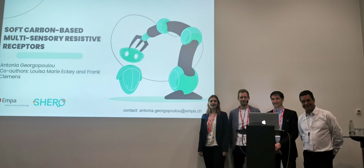 Antonia (<a href="/Empa_CH/">Empa</a>) and @jakoblangenbach (<a href="/ESPCI_Paris/">ESPCI Paris - PSL</a>) at the ECCM20 conference in Lausanne (in Frank Clemens special session about the "Cost action Essence").