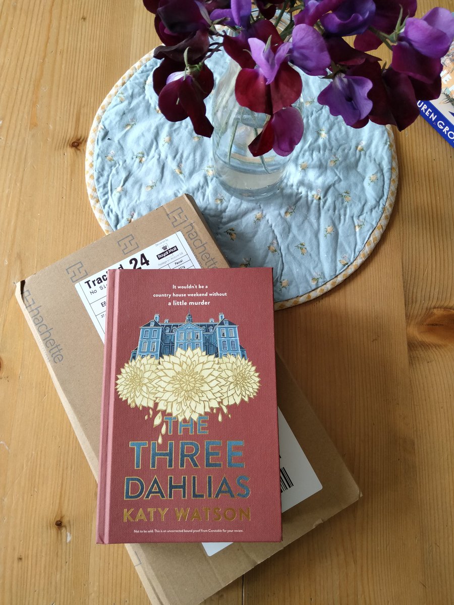 Who's a lucky #bookseller with exciting #bookpost?! Been looking forward to #ThreeDahlias - I'm having a #classiccrime fest ATM & this seems to have that perfect modern-twist-on-Golden-Era vibe that I adore! If you don't see me for a while, just send in tea & choc, I'm fine.