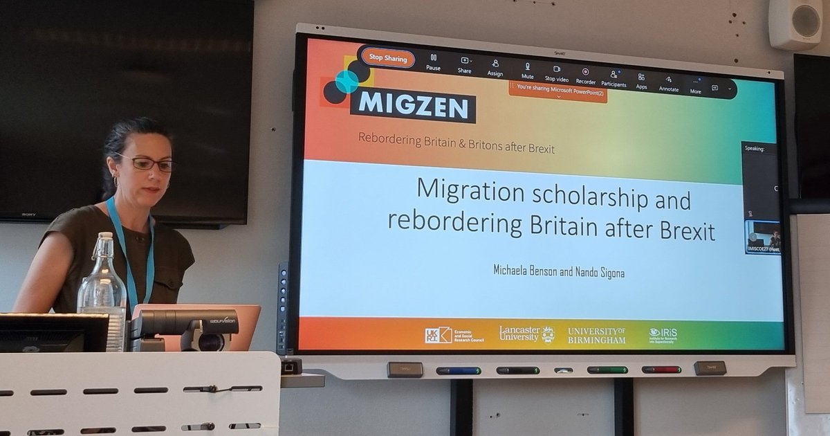 #imiscoe2022
@Michaelacbenson presenting #migzen review of scholarship on #migration and #brexit in #migrationstudies journals