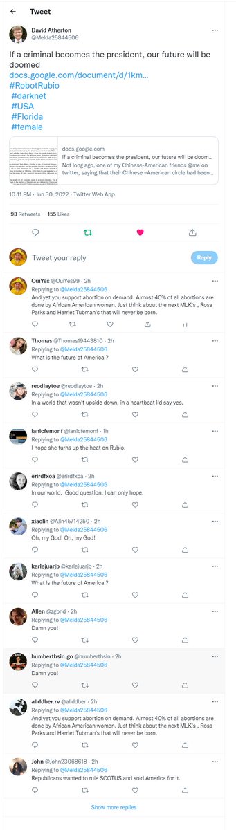 Prey to God nothing bad happens to Rubio, otherwise we’ll lose the direction. We are for Rubio to run for president in 2024. #RobotRubio #jhope_MORE #StrangerThings4