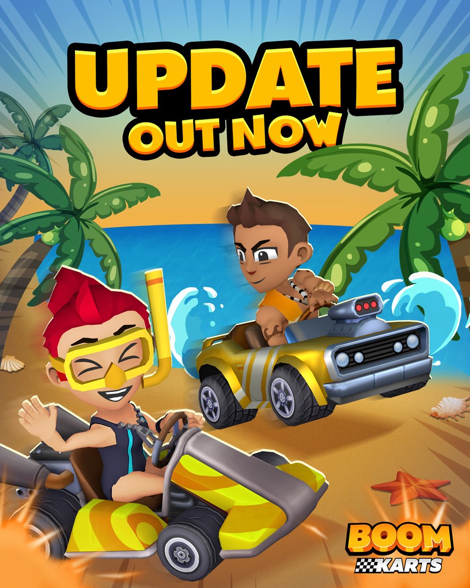 BoomKarts's tweet photo. The new update for #BoomKarts is out now for all platforms! https://t.co/E6aTzgzLQQ
