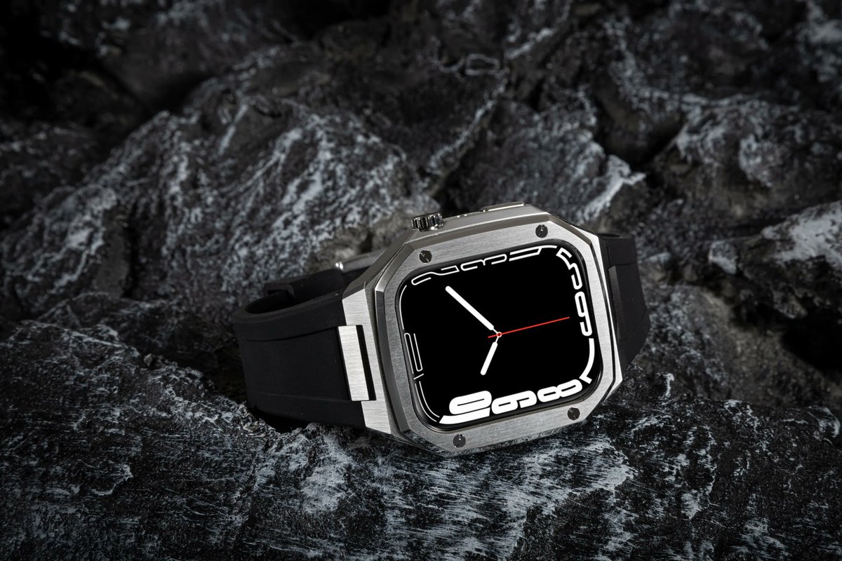 Apple Watch Case - Silver Black #applewatchcase #weirdape