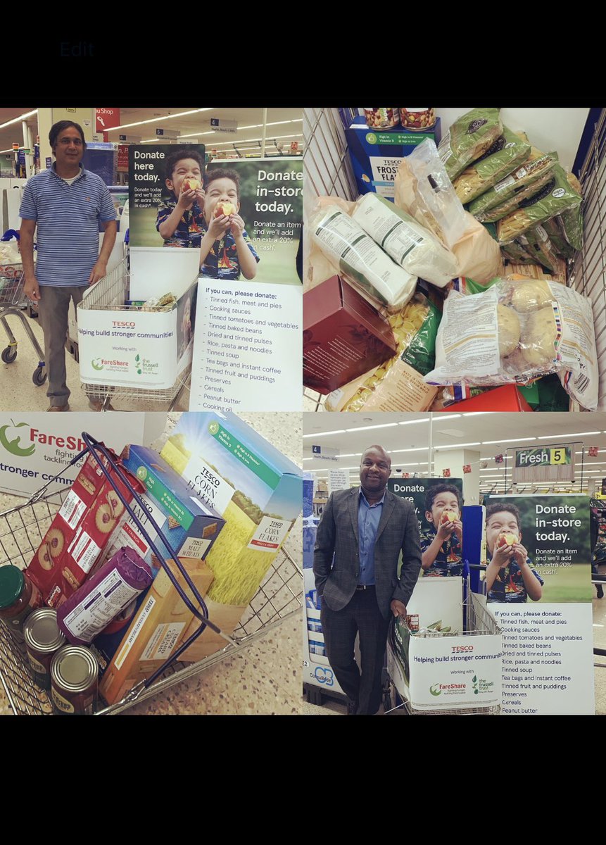 Moses_Ayoola's tweet photo. Oh wow! This happened 20 minutes in… @FareShareUK @Tesco. Thank you to everyone that donated - lots of #kind #generous people out there #ThankYou #Food #EveryCanHelps #Playingmypart #FightingHunger  @TrussellTrust #Charity #TacklingFoodWaste #EveryLittleHelps @tesconews https://t.co/ya839MS3As