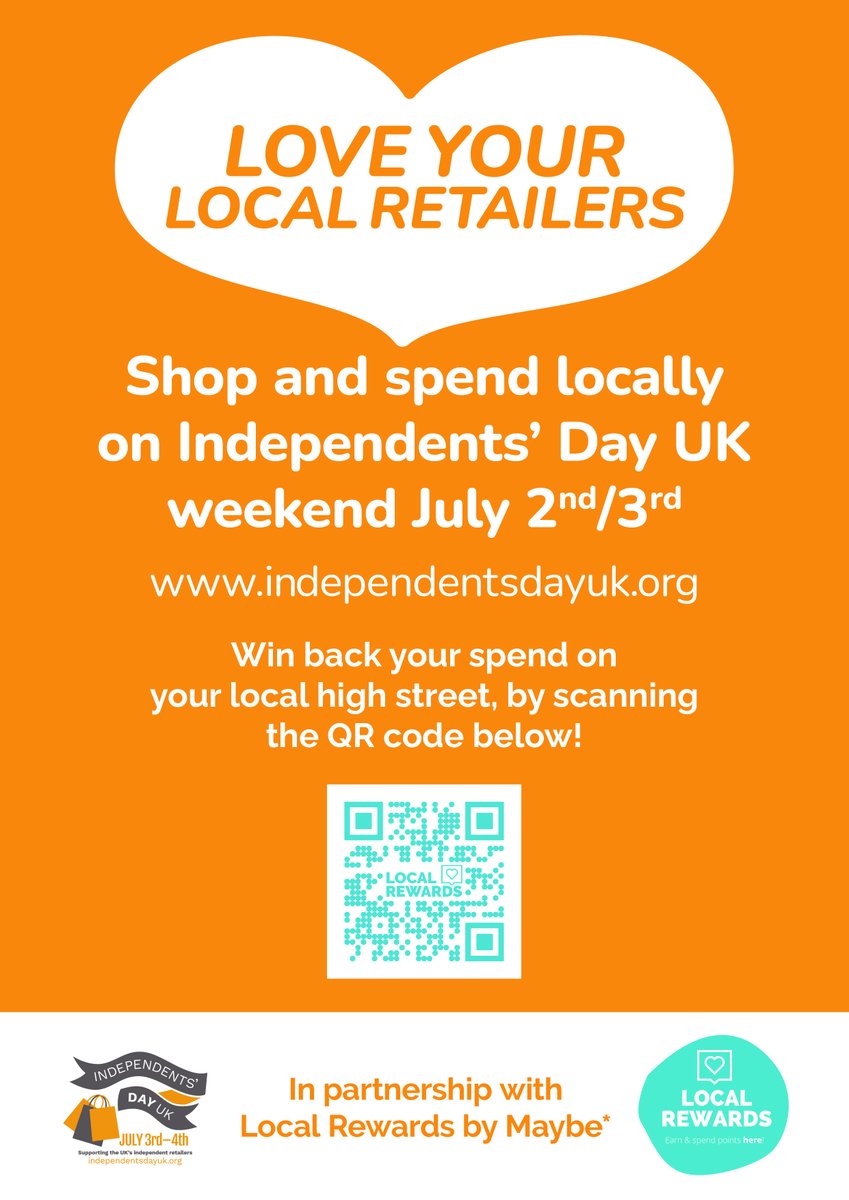 What have you got planned this weekend? The #ukindieday weekend is almost upon us - so whatever it is, plan in a visit to your local independent shops and show them some love.
#shoplocal #shopsmall #shopindependent