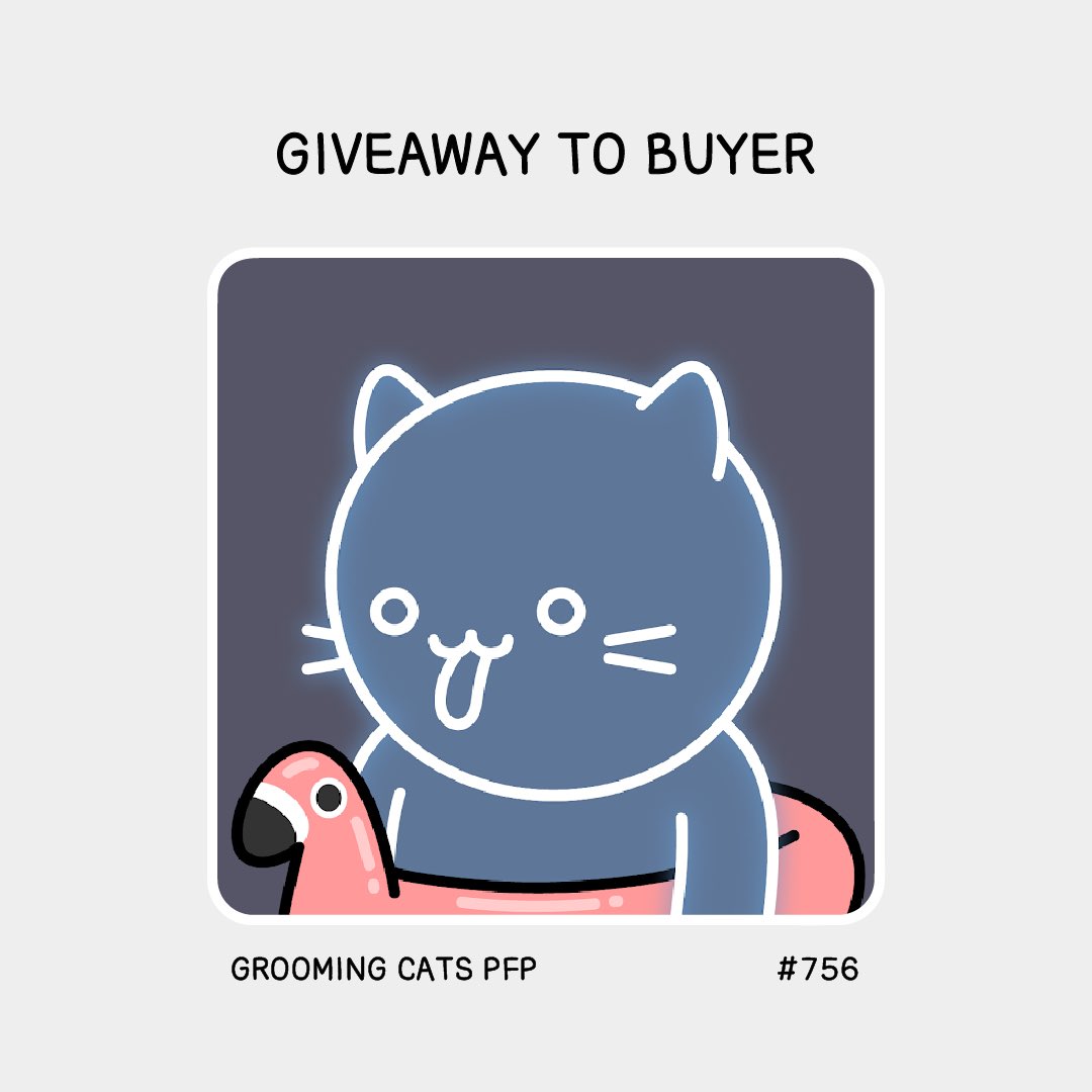 < Grooming Cats #4 경매 / Auction >
경매 우승자에겐 Grooming Cats PFP #756이 부상으로 지급됩니다.
The winner will get Grooming Cats PFP #756.

🕰 7/4 오후 9:00 ~ 7/7 (KST)
       7/4 12:00 ~ 7/7 UTC
🔗opensea.io/assets/0x4f98a…

#nftart #NFTs #NFTCommunity #NFTartist