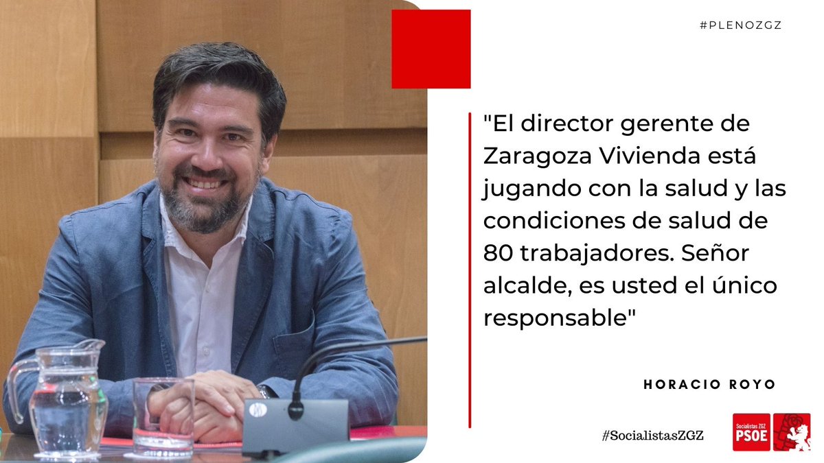 🔴 #PlenoZGZ 🗣️<a href="/horacioroyo/">Horacio Royo Rospir 🇺🇦 🇪🇸 🇪🇺</a> 

🗨️"El gobierno de <a href="/Jorge_Azcon/">Jorge Azcón</a> con su inacción y silencio, ha tomado parte contra los trabajadores. El #PSOE seguirá defendiendo a los trabajadores. El alcalde ha decidido apoyar al verdugo y condenar a las víctimas"