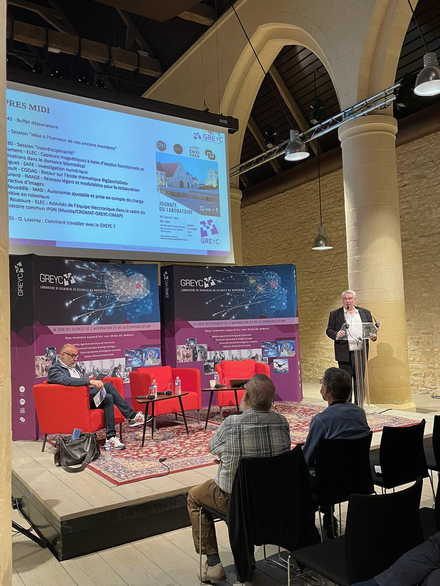 Présentation ce jour des projets du <a href="/GreycLab/">GREYC</a> à <a href="/IMECArchives/">IMEC</a> ! Toujours un plaisir pour le @LePoleTES d’accompagner au montage de projets collaboratifs avec les chercheurs du <a href="/GreycLab/">GREYC</a> !