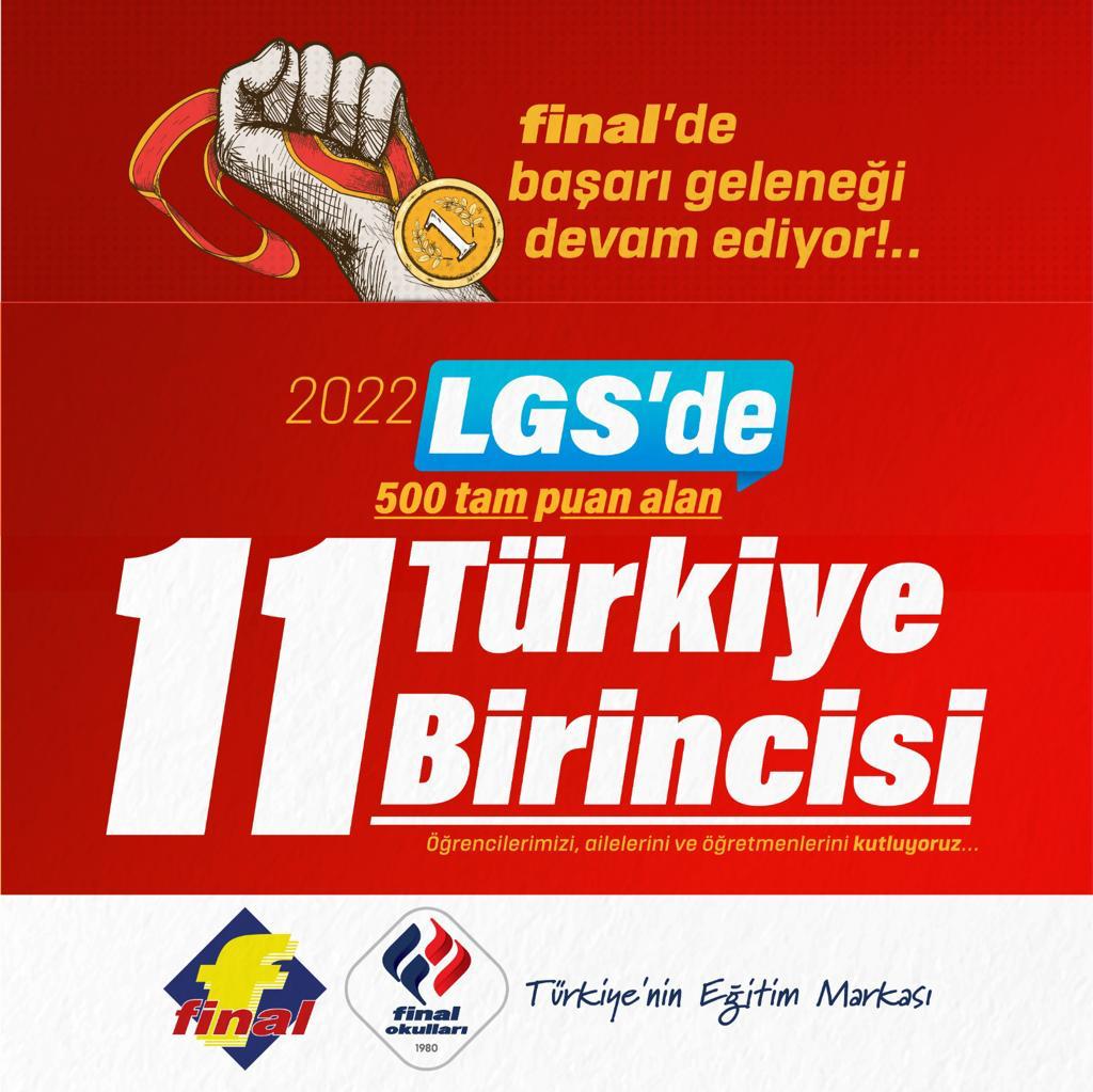 THSNCL's tweet photo. Final’de başarı geleneği devam ediyor! #LGS2022‘de 500 tam puan alan 11 Türkiye Birincisi! 🥇
Tüm öğrencilerimizi başarılarından dolayı tebrik ediyor, Türkiye Birincisi öğrencilerimizi, öğretmen ve velilerimizi kutluyoruz. 👏
"hem yaşam hem sınav başarısı için"
#finalokulları https://t.co/r42URuXY6P