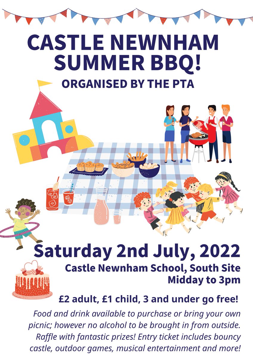 It's tomorrow! We are super excited for the PTA summer BBQ. Everyone welcome! Join us for family fun, music, bouncy castle, games, face painting, pre-loved uniform, card swap shop....and of course a bar🤣
