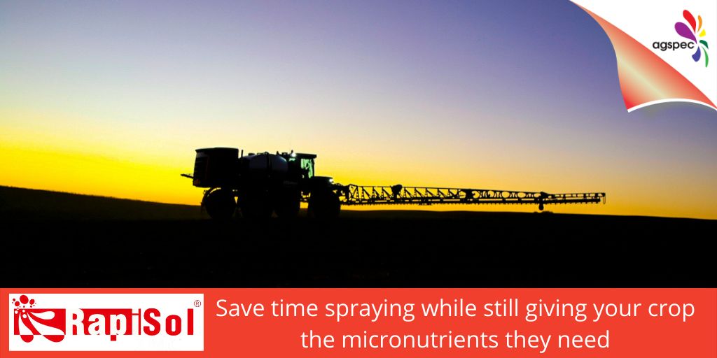 During winter, it seems like there’s more jobs &amp; less light hours ⏰

#RapiSol saves you time - it’s highly-compatible with 2,4-D amines, MCPAs, esters &amp; #builtforagchem. Knock out your pesticide &amp; fertiliser spraying in one pass.

Learn more 👉 bit.ly/AgspecRapisol

#Agspec