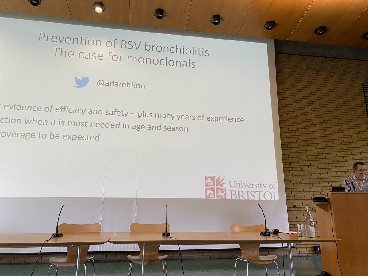 amcvanrossum's tweet photo. Again a legendary debate @iicoxford by @adamhfinn &amp; @ajpollard1 alias Tom Cruise on monoclonals vs active vaccination against RSV. Jury is again still out https://t.co/v0z69WflQz