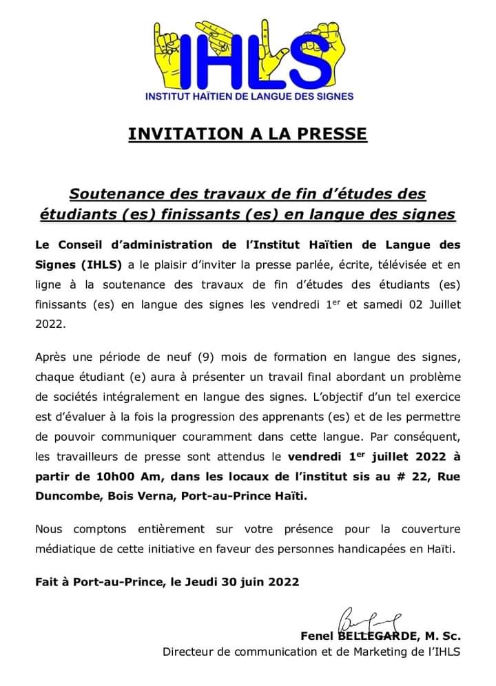 #ihls #languedessignes #Haïti