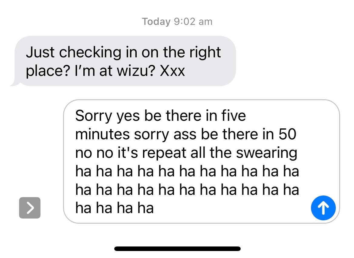 When you try and use dictation to send a text only to end up in fits of laughter.

#fridayfail  limelighthr.co.uk